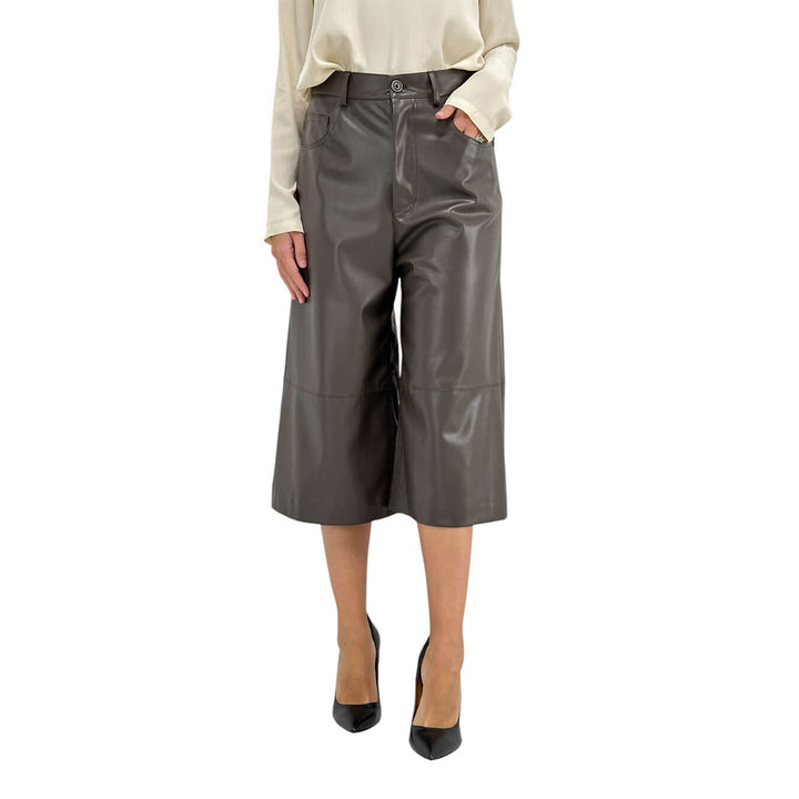 Ottod'Ame, Pantaloni, Donna, Poliestere, Marrone