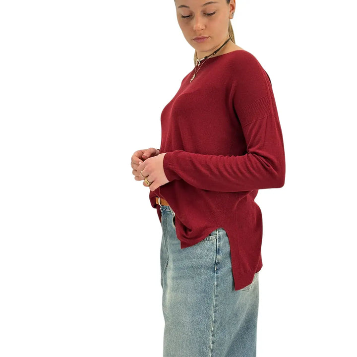 Kontatto, Maglia, Donna, Tessuto Misto, Rosso