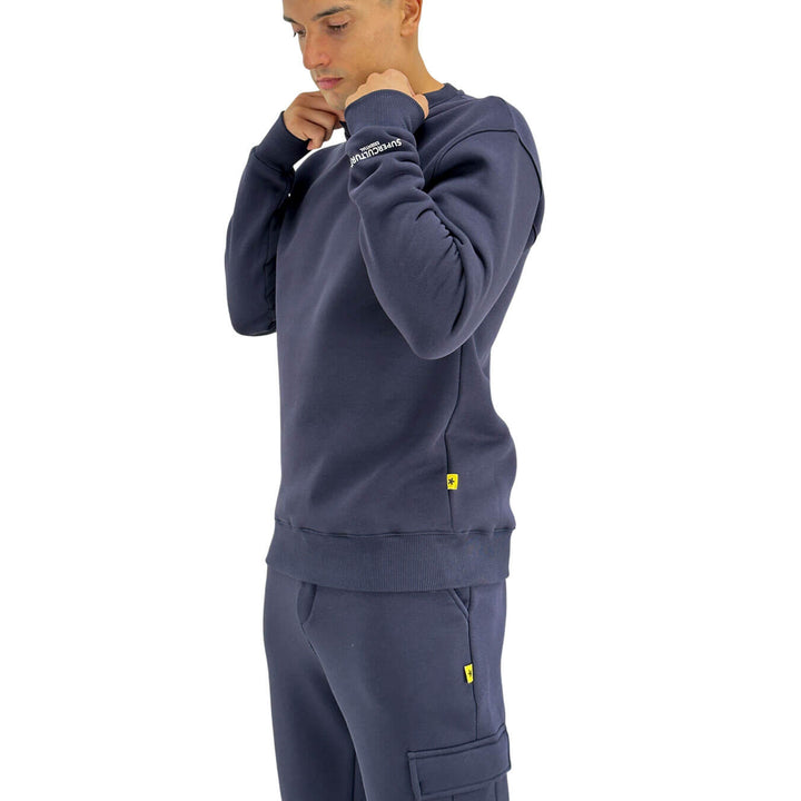Superculture, Felpa, Uomo, Cotone, Blu