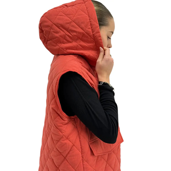 Oof Wear, Giacca-Gilet, Donna, Trapuntato, Rosso