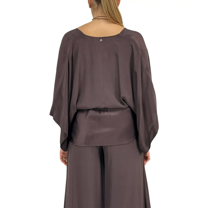 Ottod'Ame, Top, Donna, Tessuto Misto, Marrone