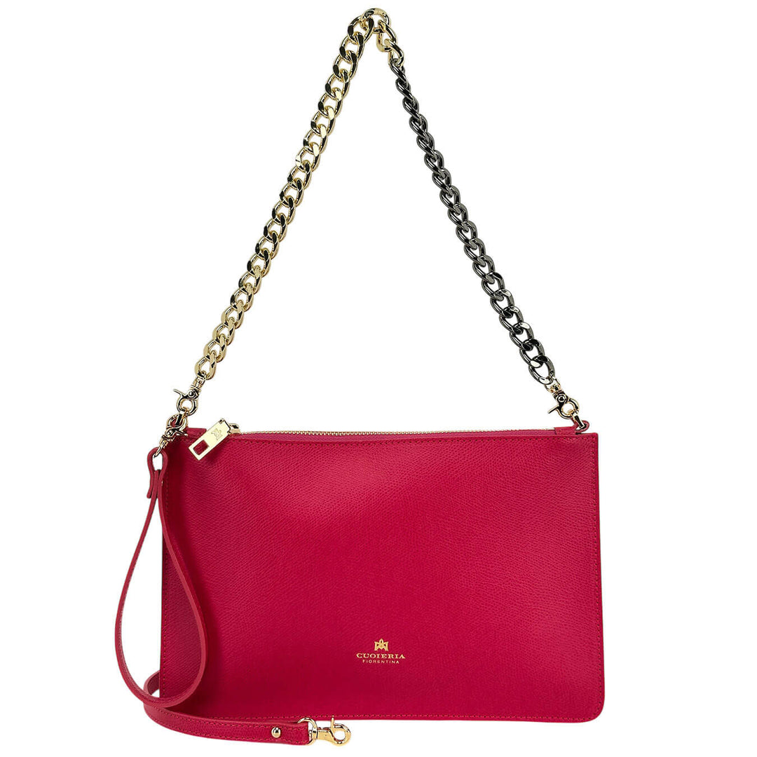 Cuoieria Fiorentina Alice Borsa Donna, Tracolla, Pochette, Rosso