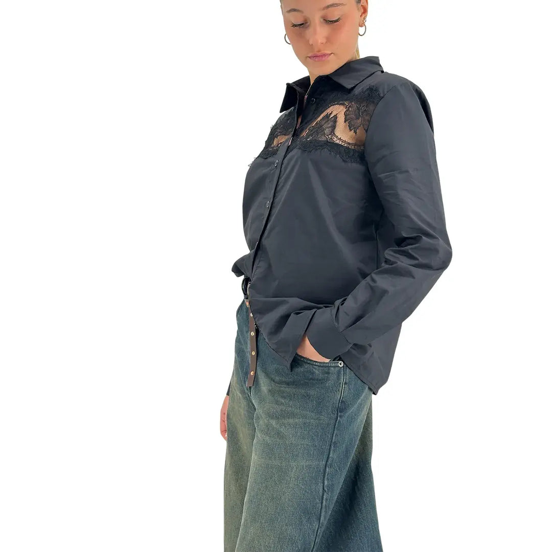 Markup, Camicia, Donna, Cotone, Nero