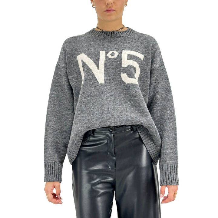 Tensione In, Maglia, Donna, Tessuto Misto, Grigio