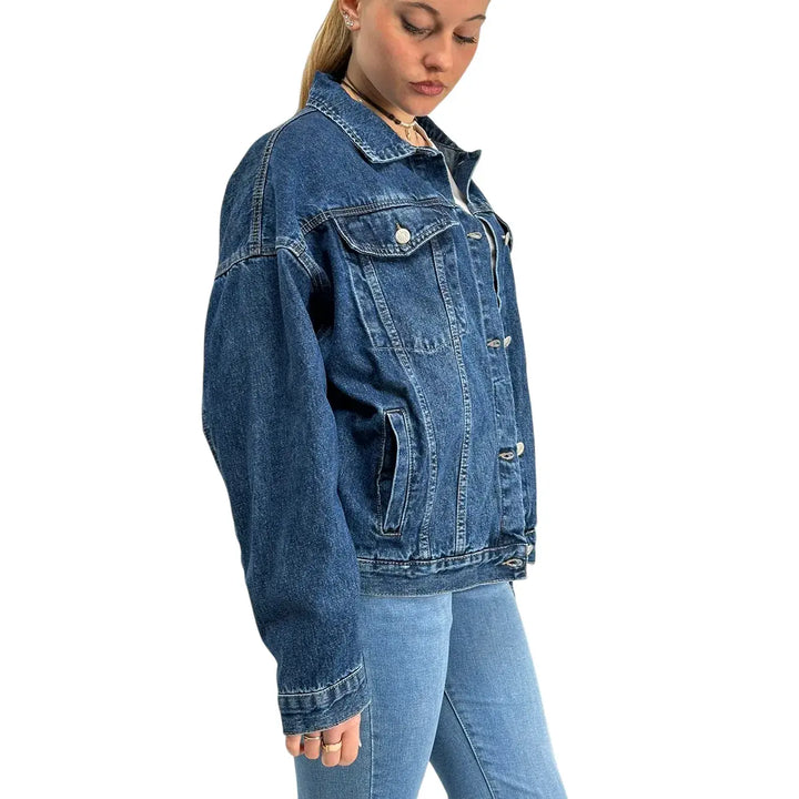 Bassini, Giubbotto Denim, Donna, Cotone, Blu