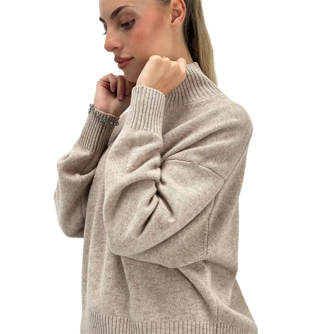Motel, Maglia, Donna, Lana, Beige