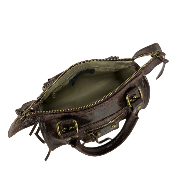 Bassini, City Bag, Donna, Mini, Pelle, Marrone