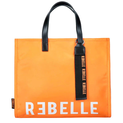 Rebelle Borsa a Mano Electra Donna, Shopping, Media, Nylon, Arancione, 30x33x13cm, bassiniboutique.it