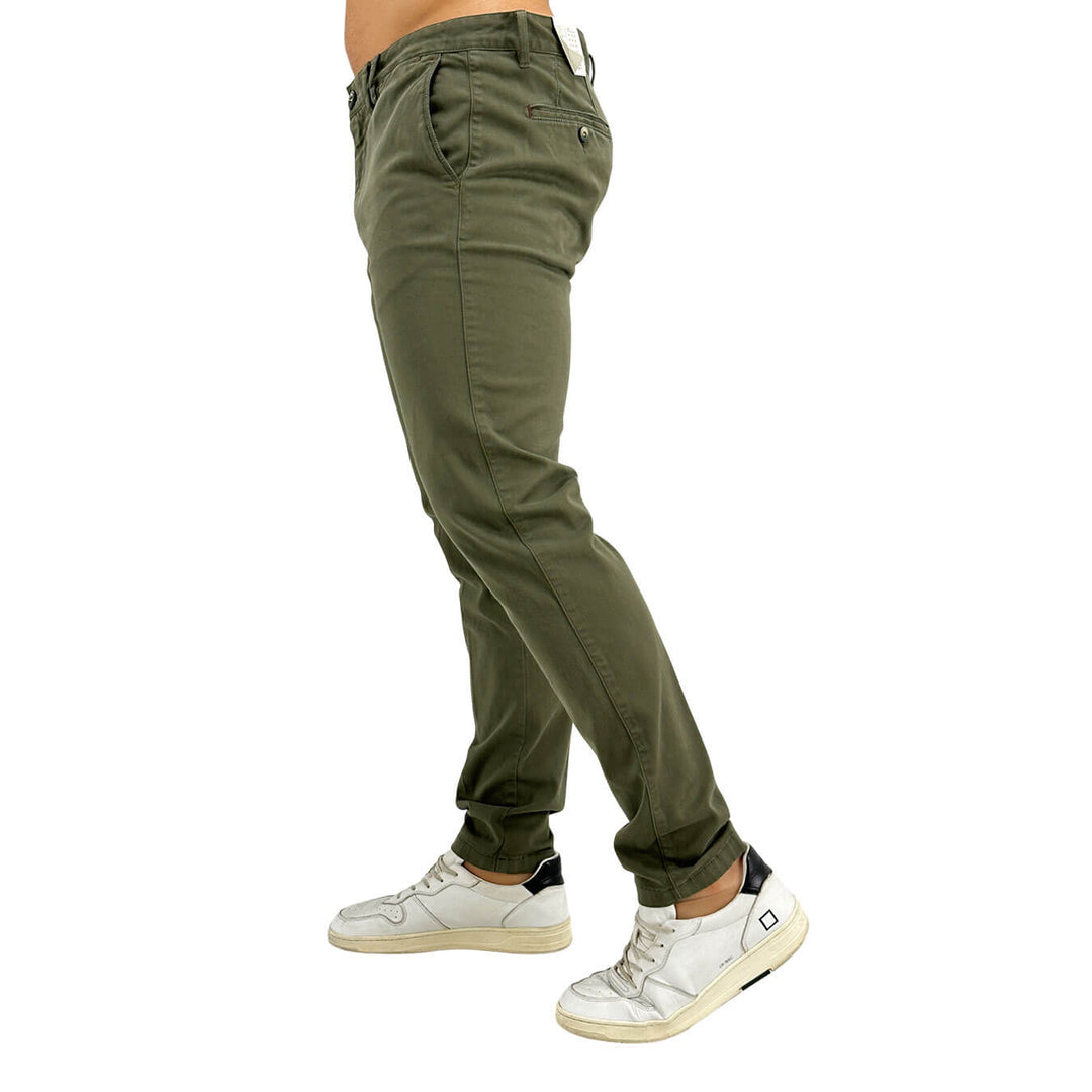 BL.11, Pantaloni, Uomo, Cotone, Verde