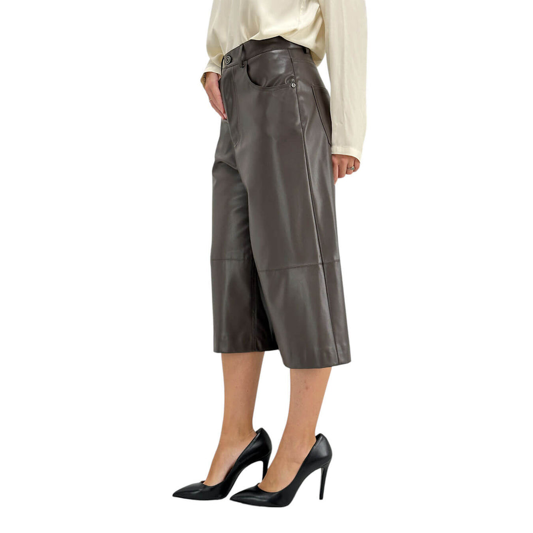 Ottod'Ame, Pantaloni, Donna, Poliestere, Marrone