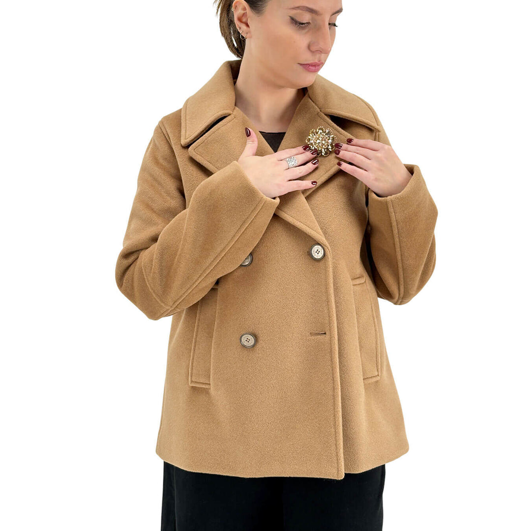 Markup, Cappotto, Donna, Tessuto Misto, Beige