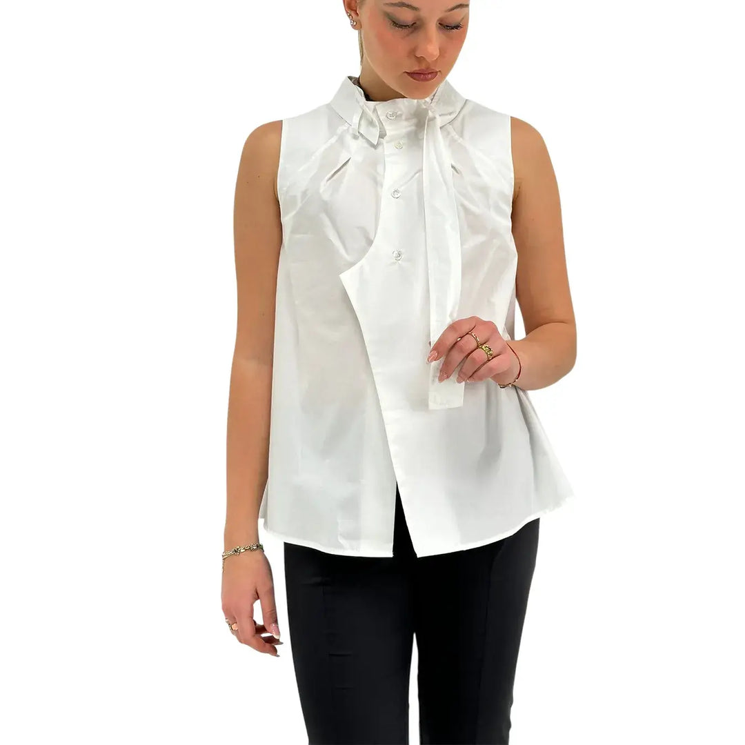 Meimeij, Camicia, Donna, Cotone, Bianco