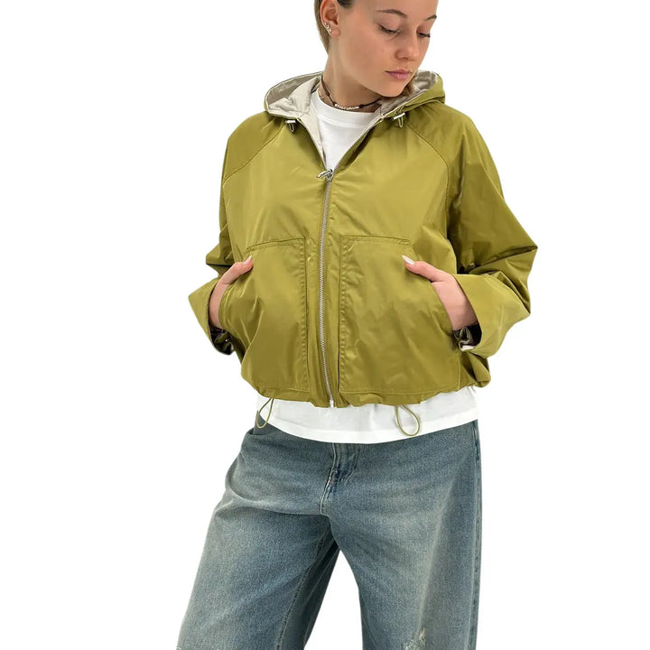 Oof Wear, Giacca, Donna, Double Face, Brunish Gold e Bone White