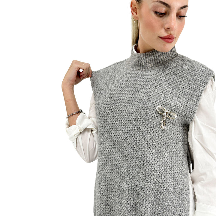 Markup, Maglia, Donna, Tessuto Misto, Grigio