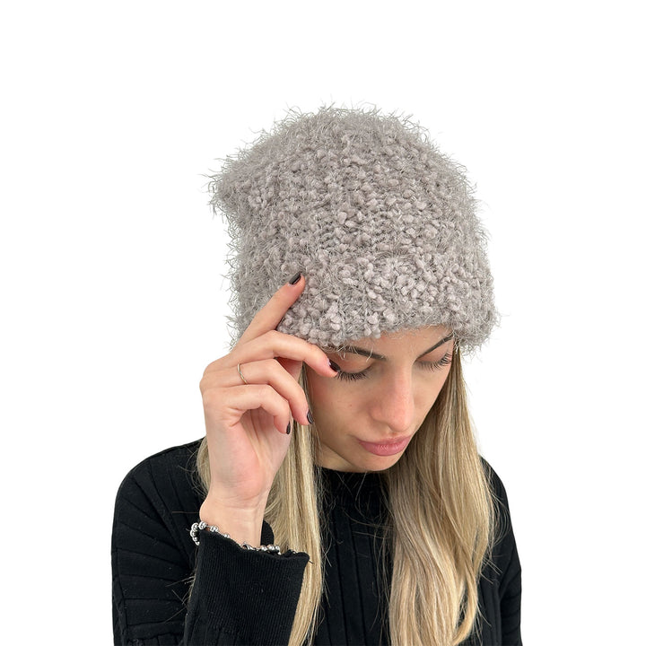 Bassini Cappello Donna, Tessuto Misto, Beige