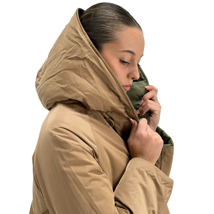 Oof Wear, Giubbotto Double, Militare e Cammello, Poliestere