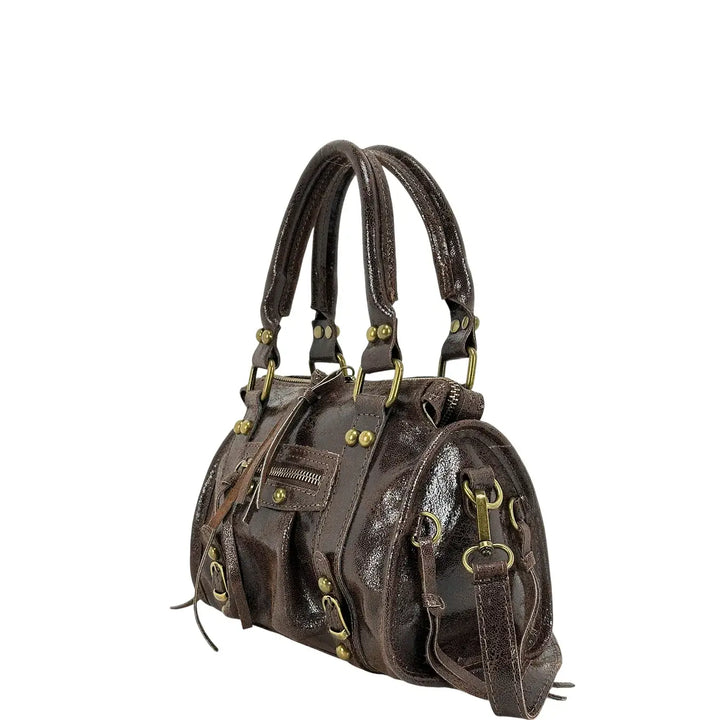 Bassini, City Bag, Donna, Mini, Pelle, Marrone