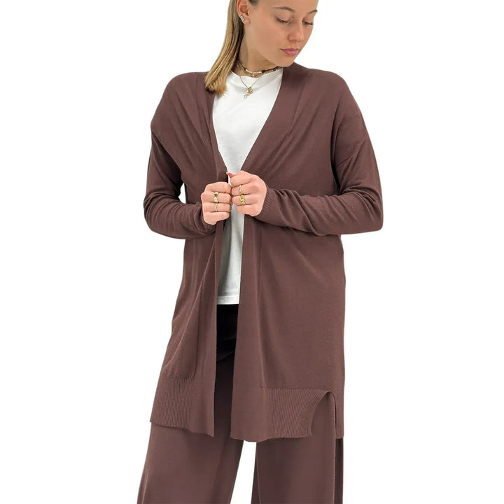 Kontatto, Cardigan , Donna, Tessuto Misto, Marrone