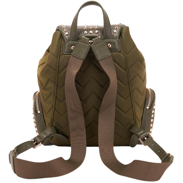 La Carrie Dark Wave Borsa Donna, Zaino, Borchie, Ecopelle, Verde