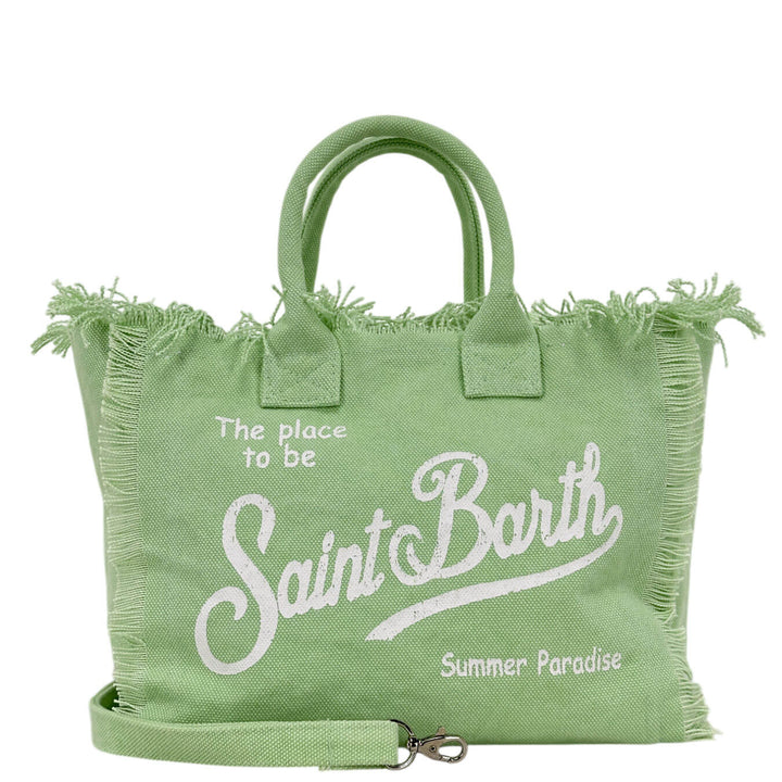 Mc2 Saint Barth Colette Borsa a Mano Donna, Canvas di Cotone, Verde