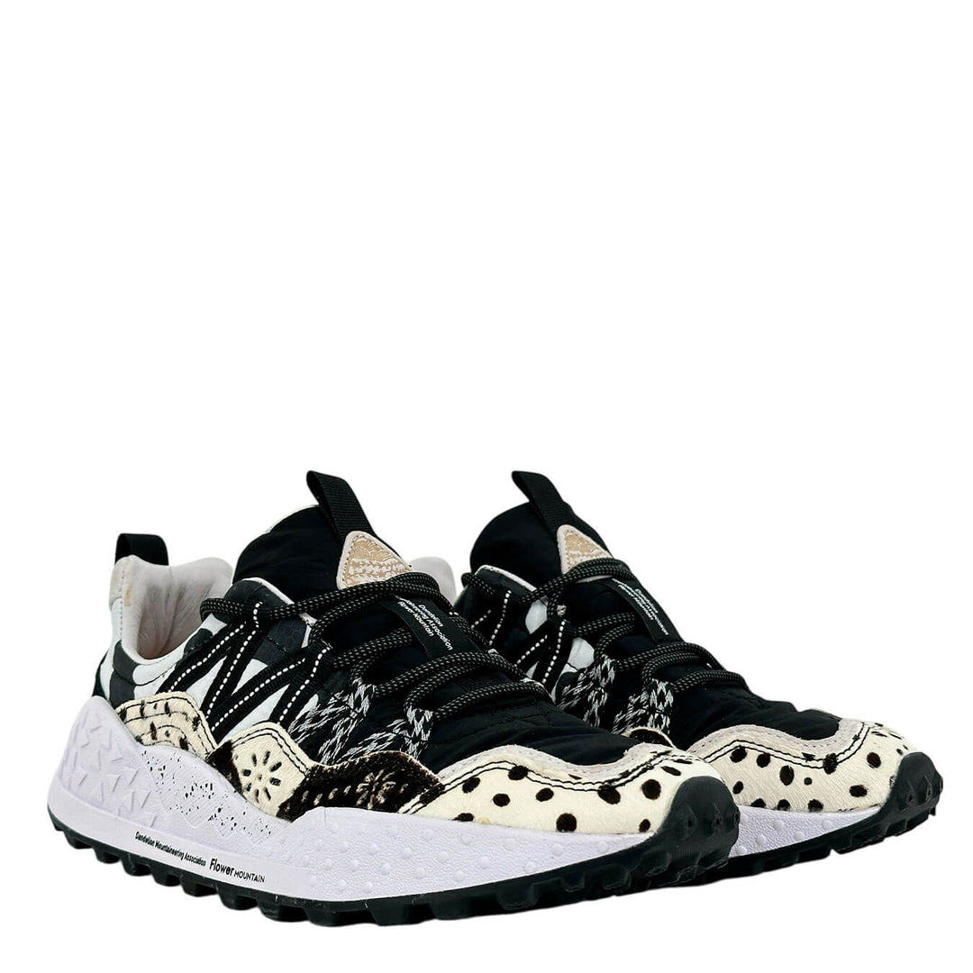 Flower Mountain Washi Sneakers Donna, Suede e Nylon, Bianco