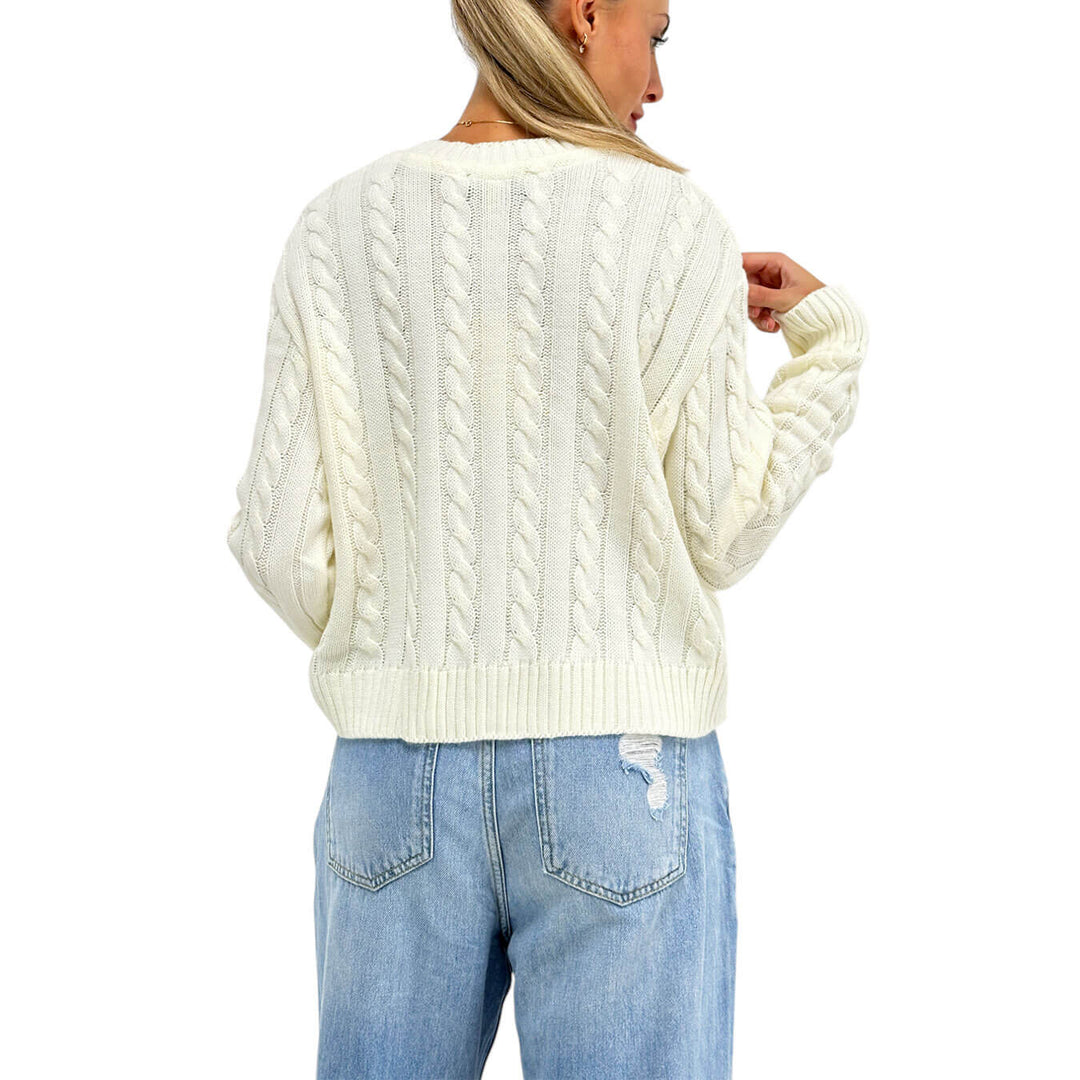 Superculture, Maglia, Donna, Acrilico, Avorio