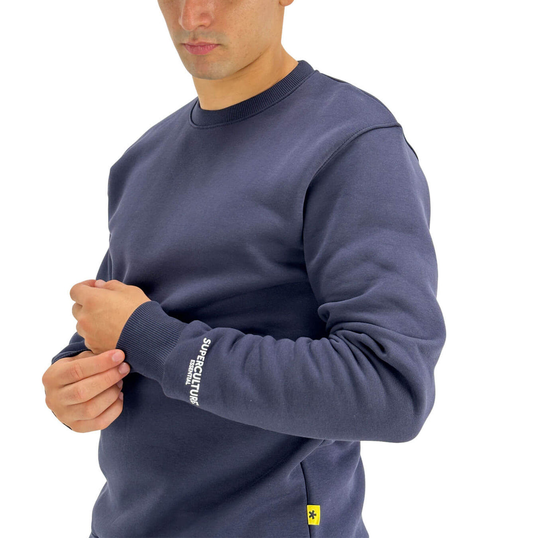 Superculture, Felpa, Uomo, Cotone, Blu