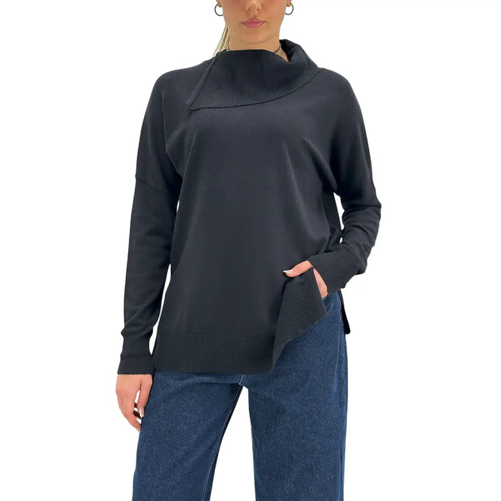 Koralline, Maglia, Donna, Tessuto Misto, Nero