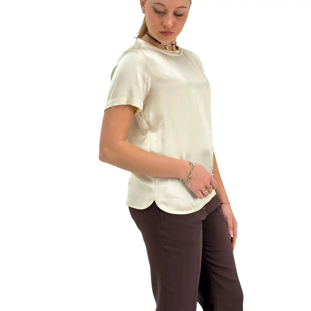Ottod'Ame, Blusa, Donna, Morbida, Latte