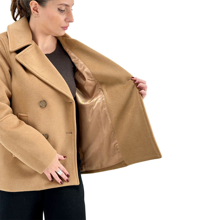 Markup, Cappotto, Donna, Tessuto Misto, Beige