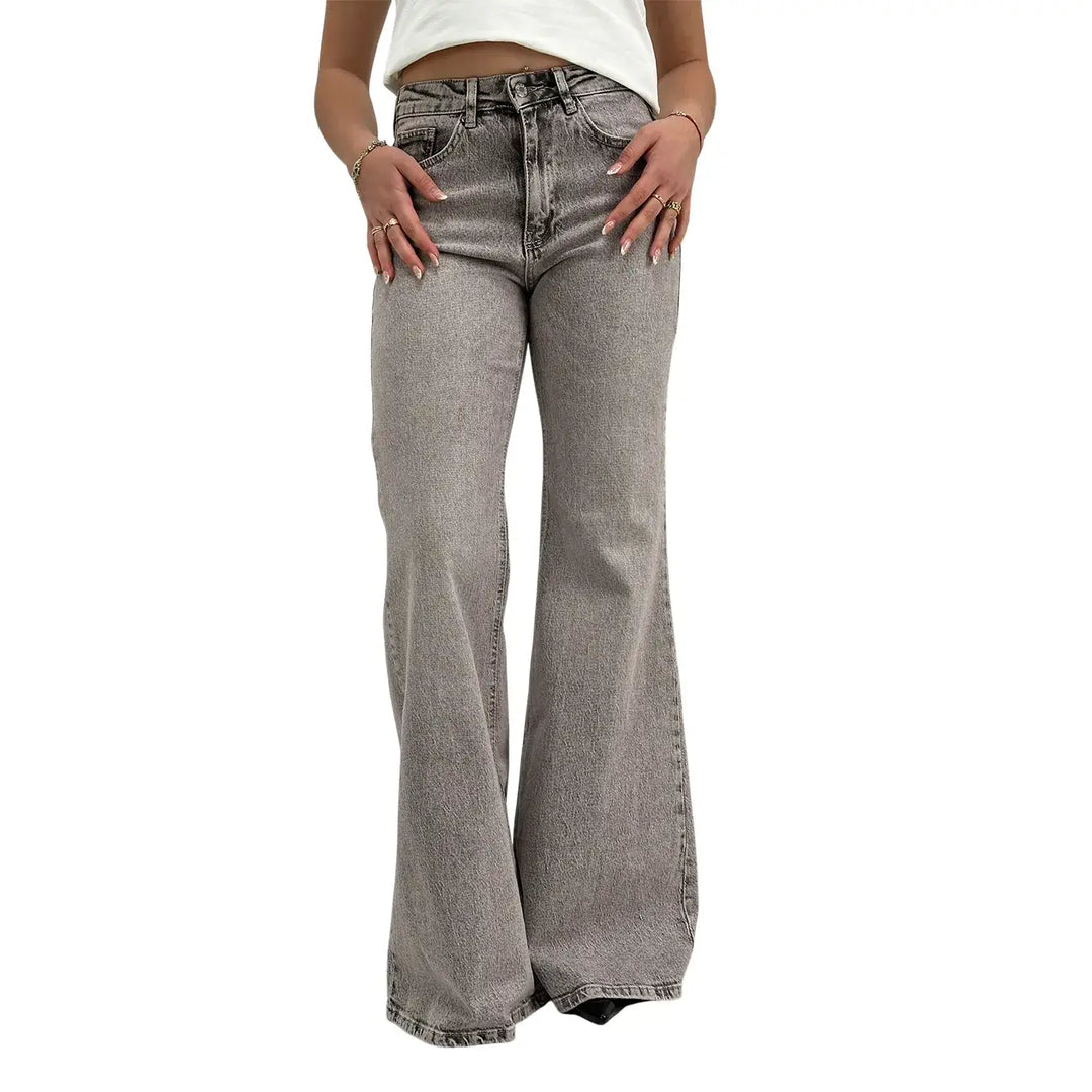 Kontatto, Jeans, Donna, Flare, Cotone, Grigio