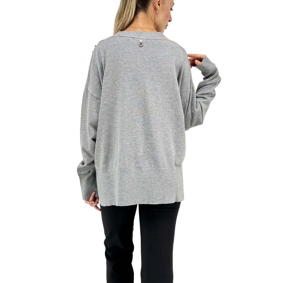 Relish, Cardigan, Donna, Venetico, Viscosa, Grigio
