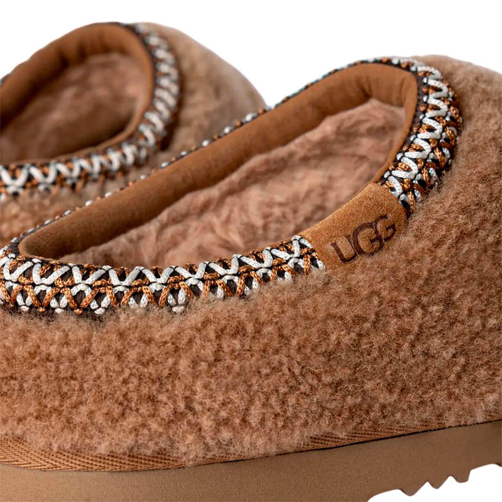 Ugg Tasman Scarpe Donna, Ciabatta, Sabot, Maxi Curly, Pecora, Chestnut