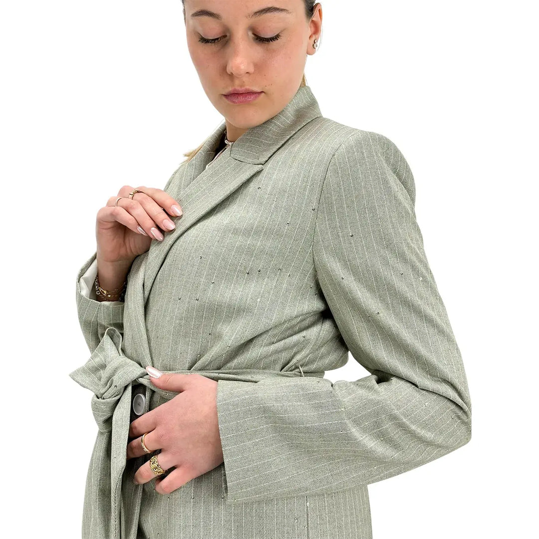 Kontatto, Giacca, Donna, Tessuto Misto, Kaki