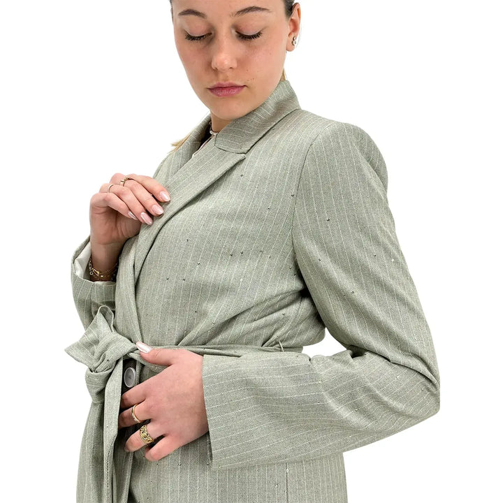 Kontatto, Giacca, Donna, Tessuto Misto, Kaki