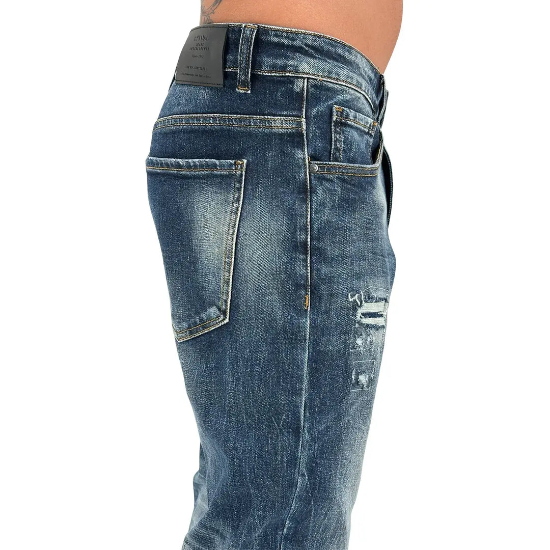 Rytual, Jeans, Uomo, Cropped Fit, Cotone, Blu