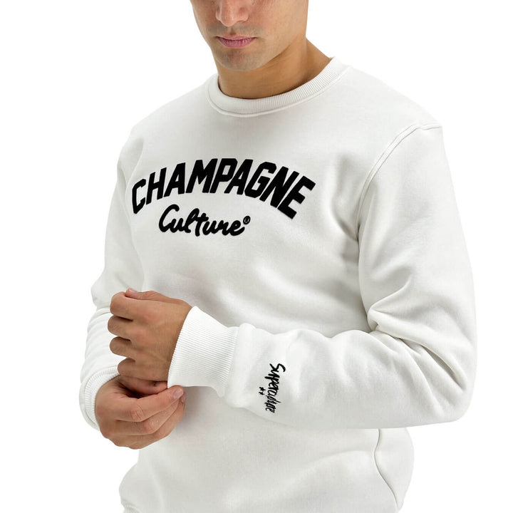 Superculture, Felpa, Uomo, Cotone, Bianco