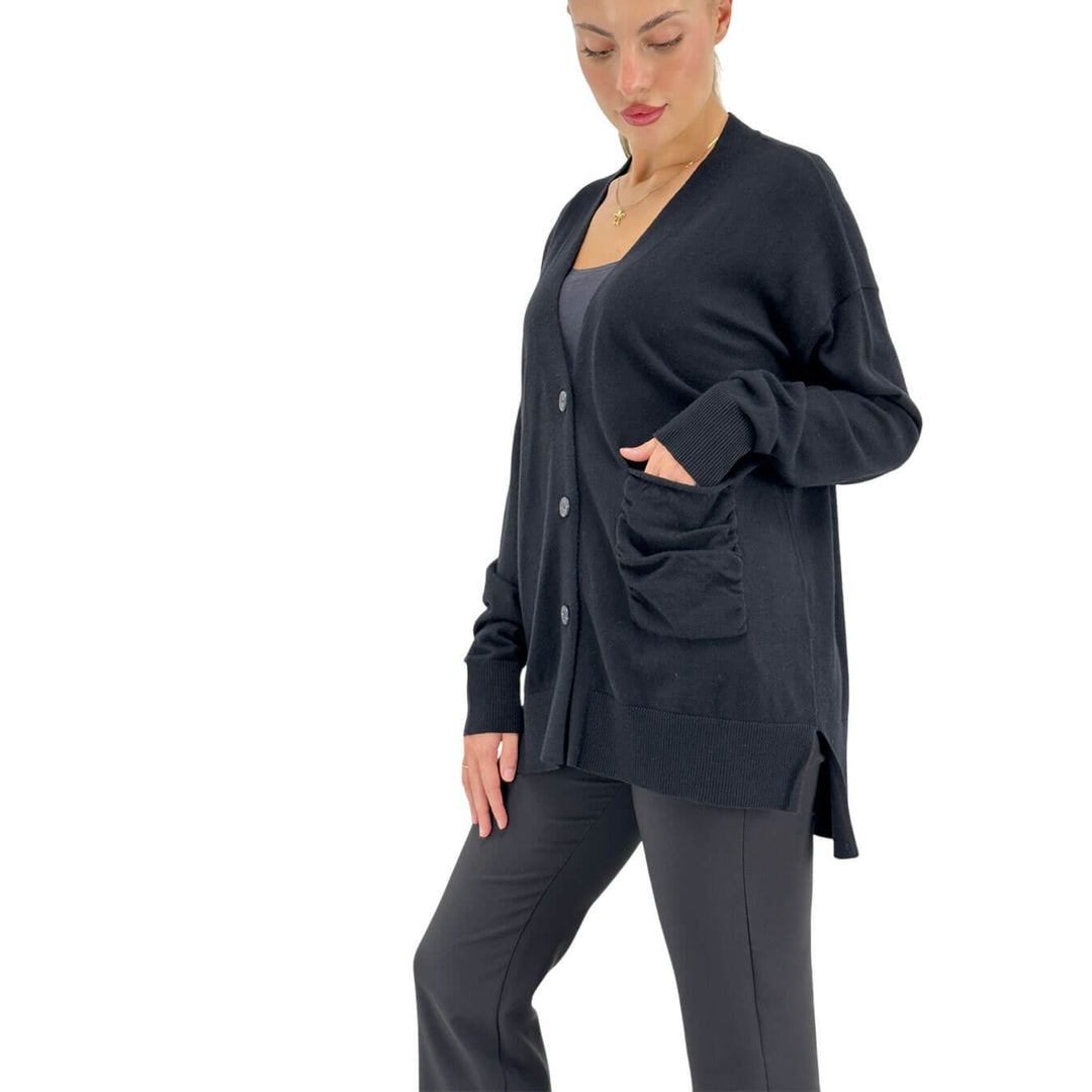 Relish, Cardigan, Donna, Cotone, Nero