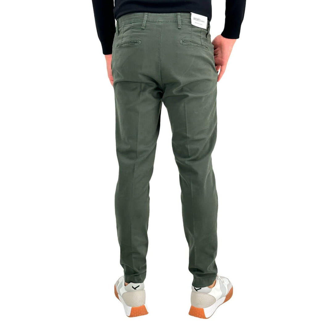 Moro Chino Pants, Men, Regular Fit, Cotton, Green