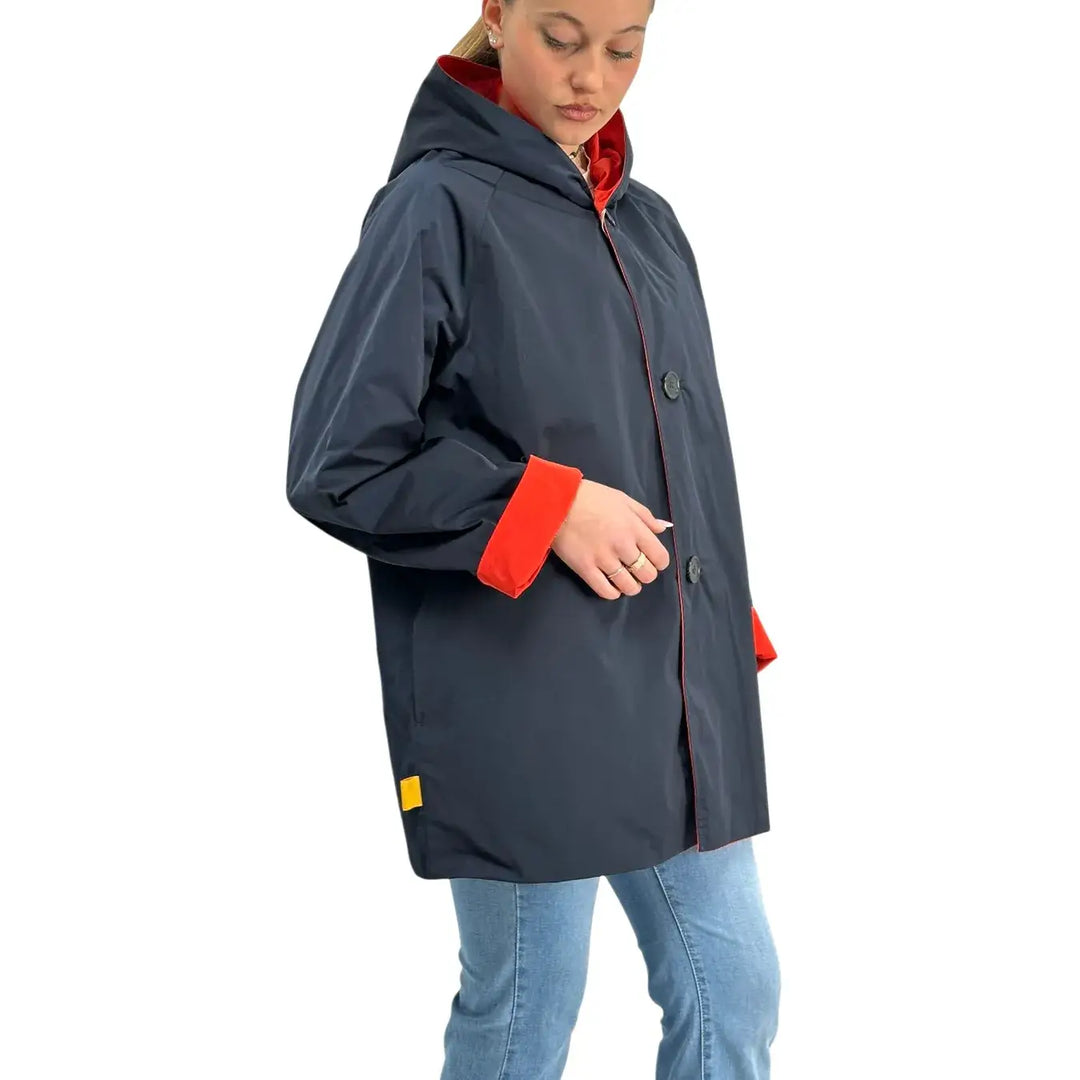 Oof Wear, Giacca, Donna, Reversibile, Blu e Rosso