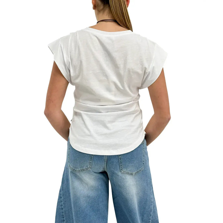Ottod'Ame, T-Shirt, Donna, Cotone, Latte