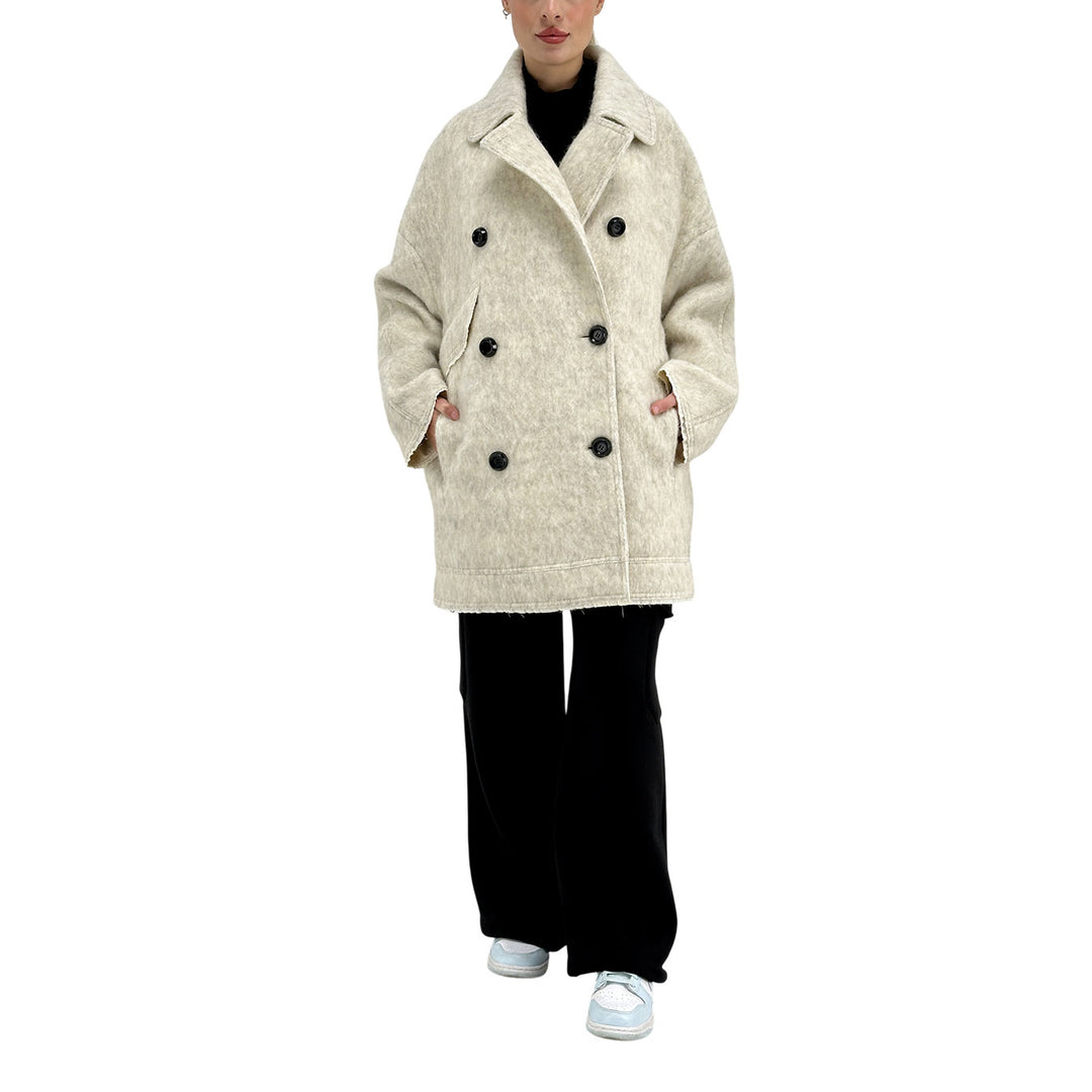 Oof Wear, Cappotto, Donna, Tessuto Misto, Bianco
