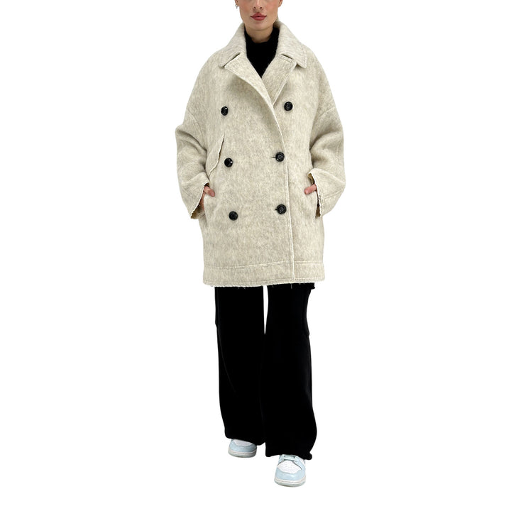 Oof Wear, Cappotto, Donna, Tessuto Misto, Bianco