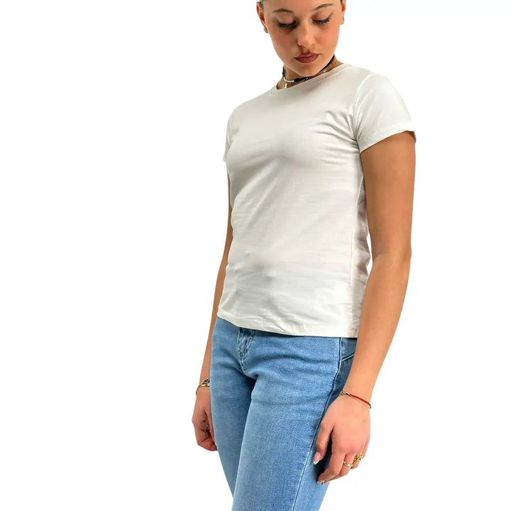 Bassini, T-Shirt, Donna, Cotone, Bianco