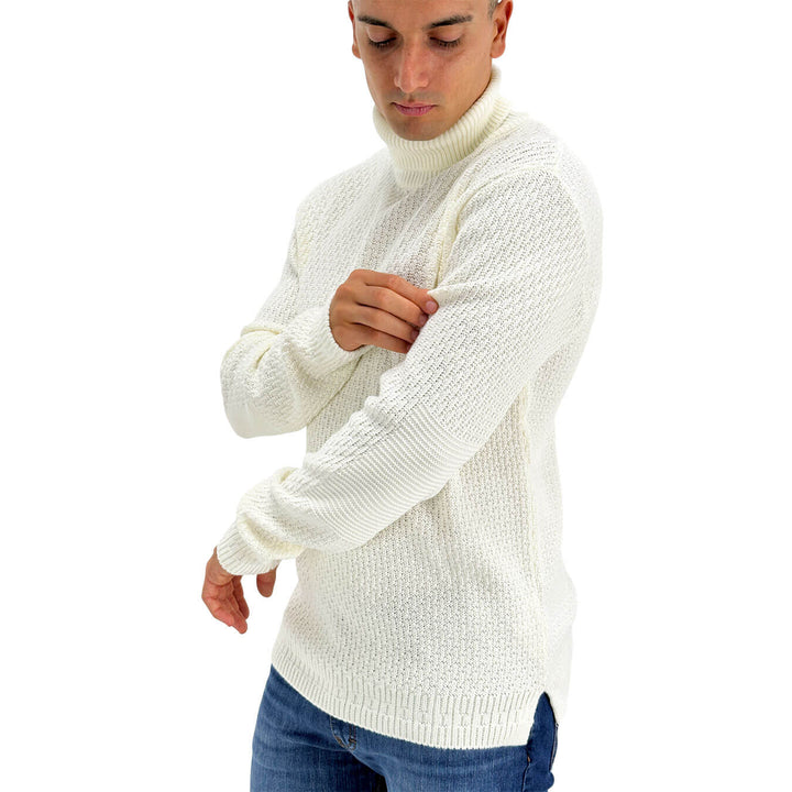 BL.11, Maglia, Uomo, Acrilico, Bianco