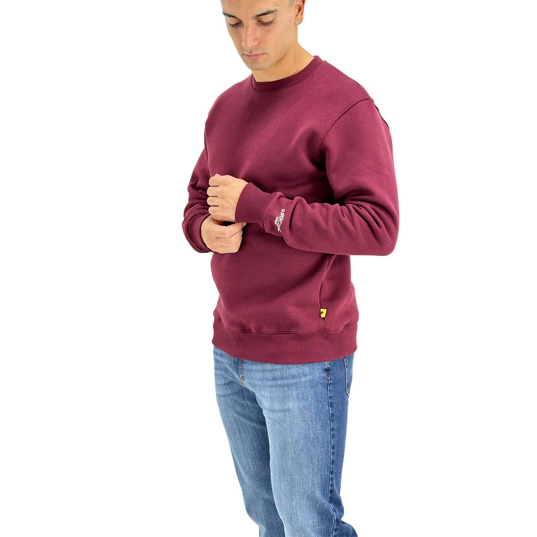 Superculture, Felpa, Uomo, Cotone, Bordeaux