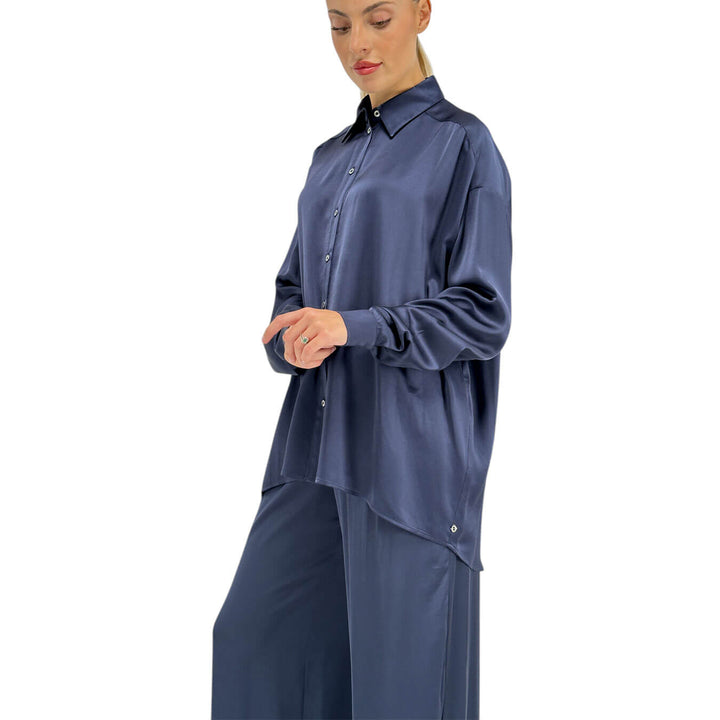 Ottod'Ame, Camicia, Donna, Mia, Acrilico, Blu