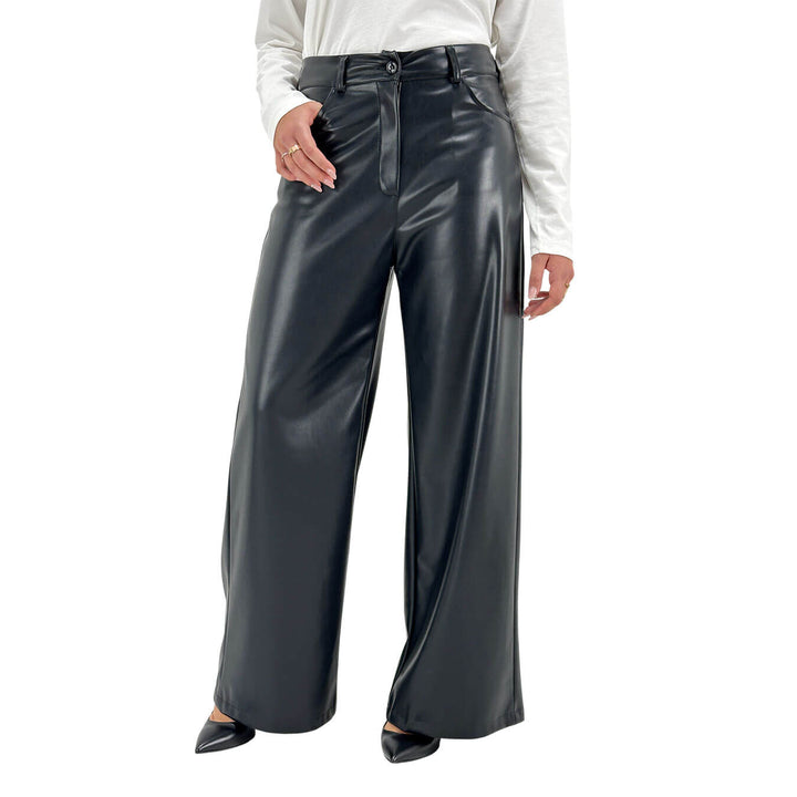 Tensione In, Pantaloni, Donna, Eco Pelle, Nero