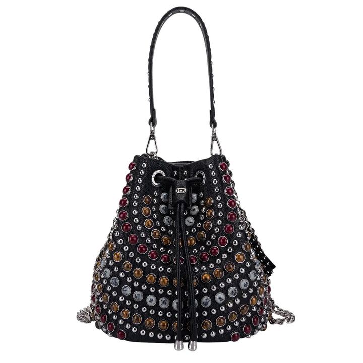 La Carrie, Secchiello, Donna, Ecopelle e Pietre, Nero