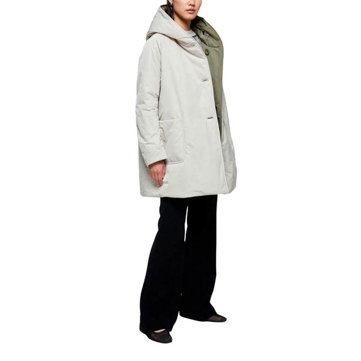 Oof Wear Women's Coat, 9410 Reversible, Nylon, Cream